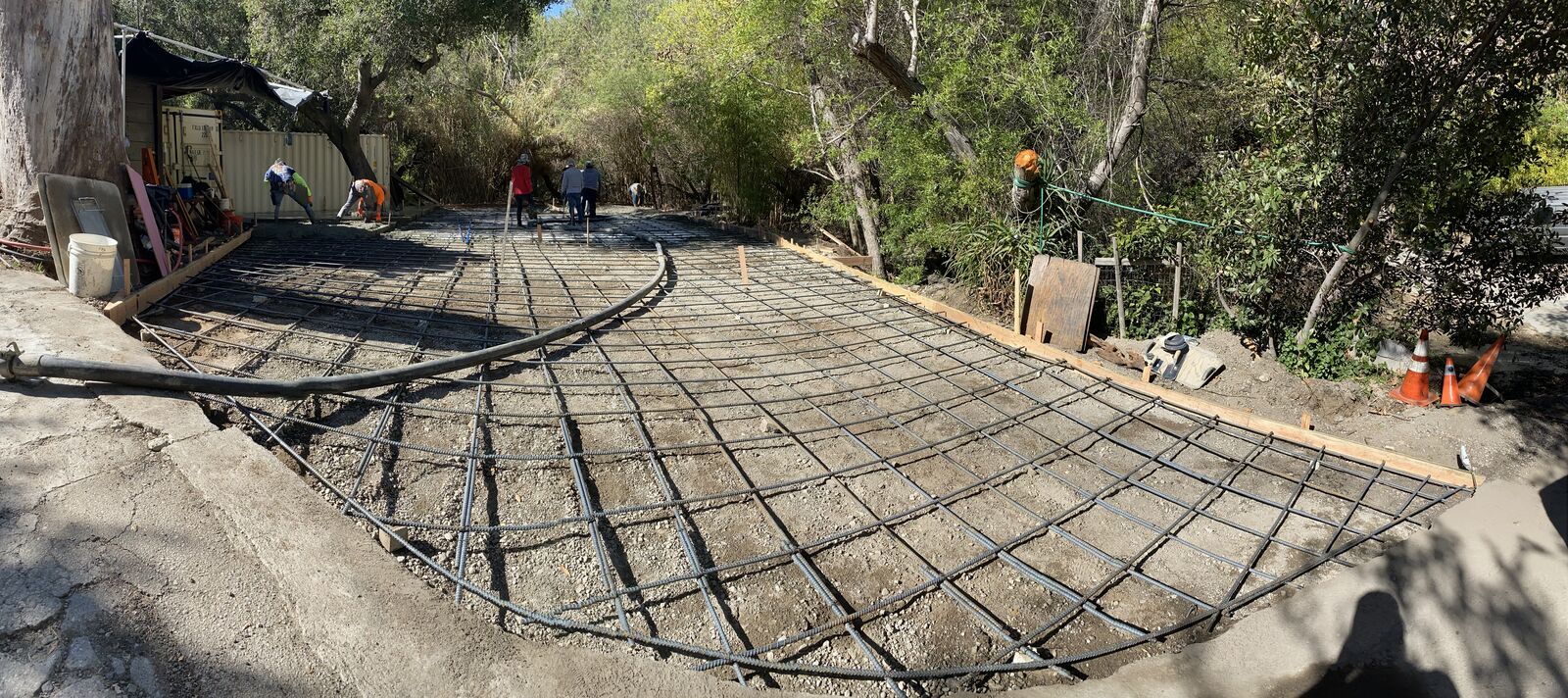 Foundation rebar mat on a By The Foot job site